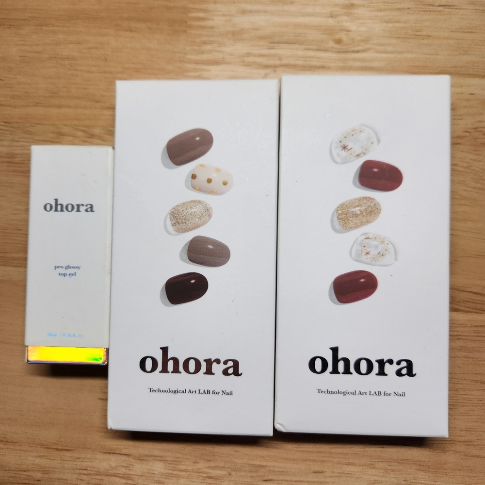 Ohora Gel nail wraps plus top coat